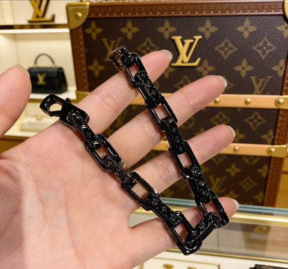 260610 New pure black quenched bamboo-shaped bracelet