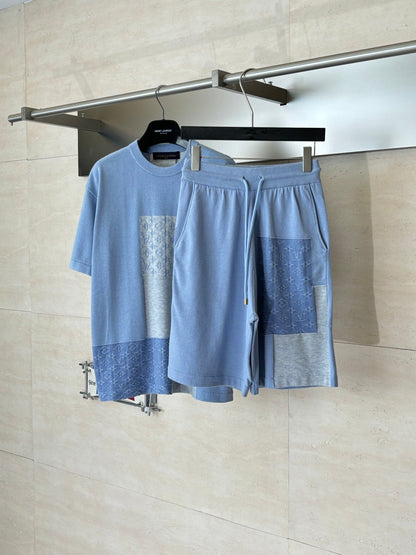 260610 New high-quality jacquard blended knitted short set of pants