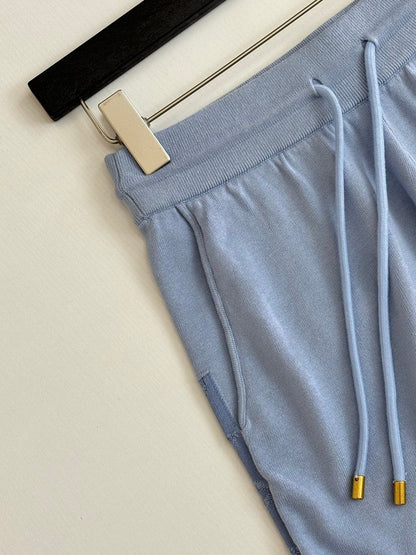 260610 New high-quality jacquard blended knitted short set of pants