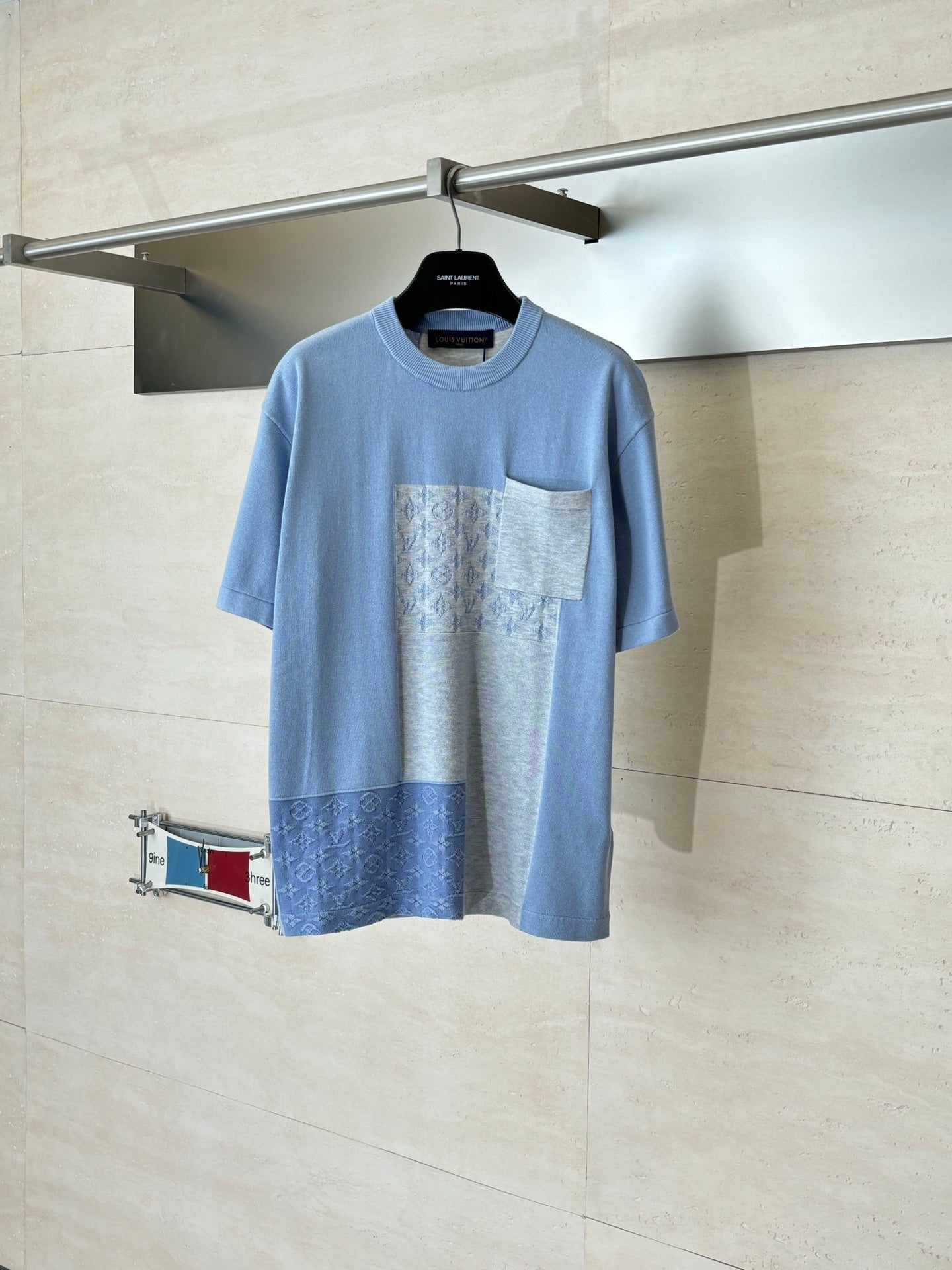 260610 New high-quality jacquard blended knitted short-sleeved T-shirt set