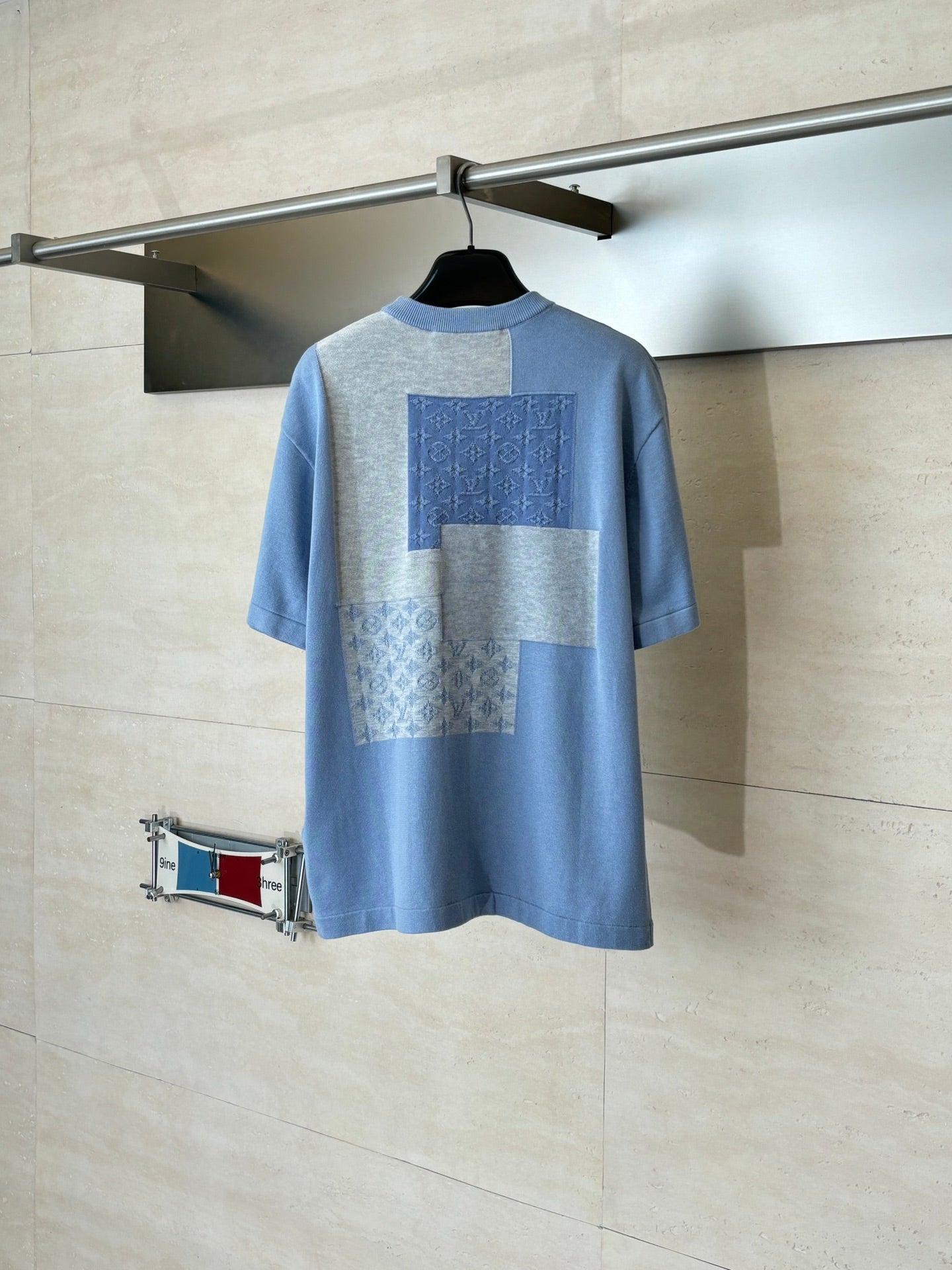 260610 New high-quality jacquard blended knitted short-sleeved T-shirt set