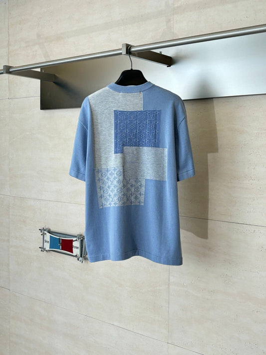 260610 New high-quality jacquard blended knitted short-sleeved T-shirt set