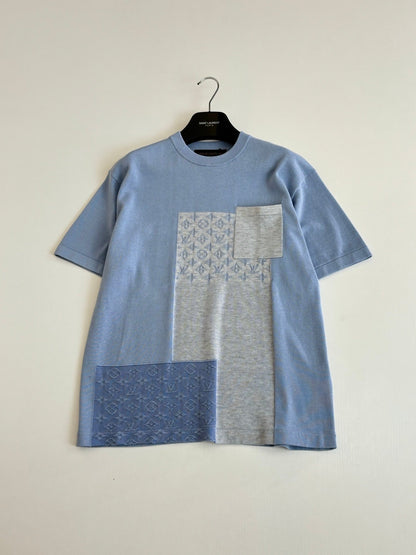 260610 New high-quality jacquard blended knitted short-sleeved T-shirt set