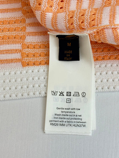260610 New high-quality checkered color-matched open-weave knitted PoLo