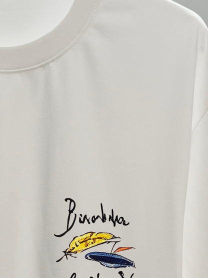 260610 New high-quality feather-printed T-shirt