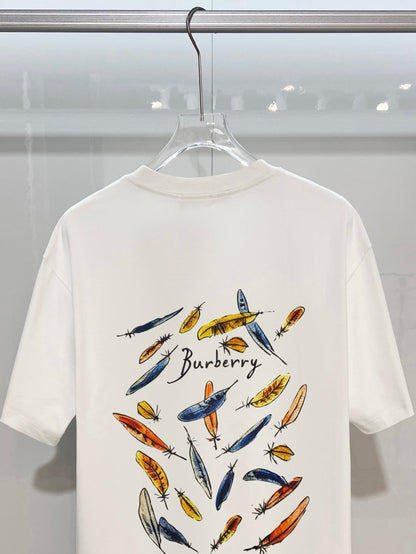 260610 New high-quality feather-printed T-shirt