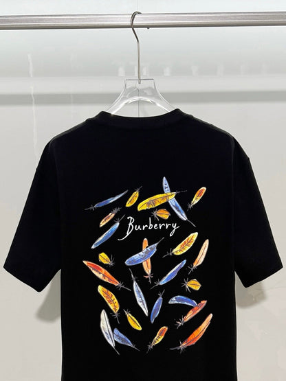 260610 New high-quality feather-printed T-shirt