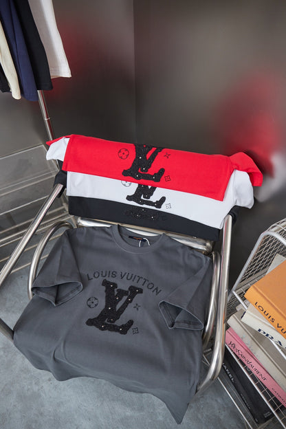 260610 New high-quality classic letter multi-embroidery T-shirt