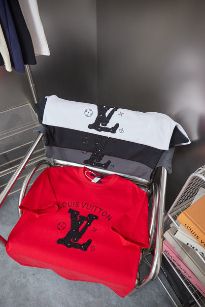 260610 New high-quality classic letter multi-embroidery T-shirt