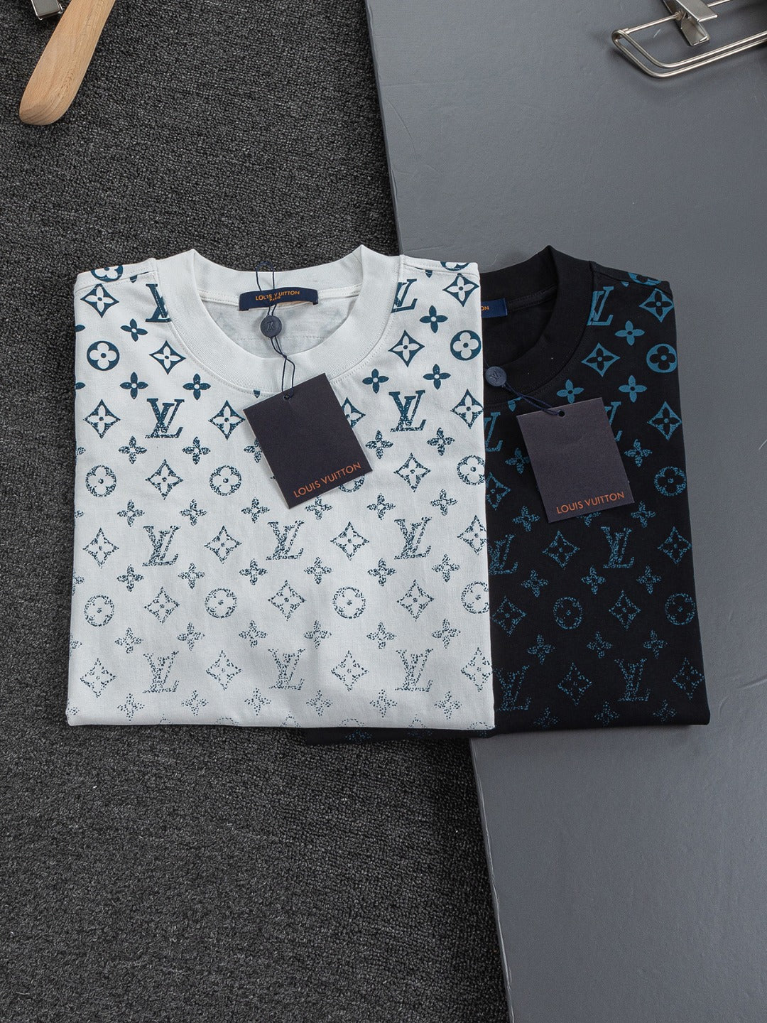 260610 New high-quality gradient jacquard logo crew-neck printed T-shirt