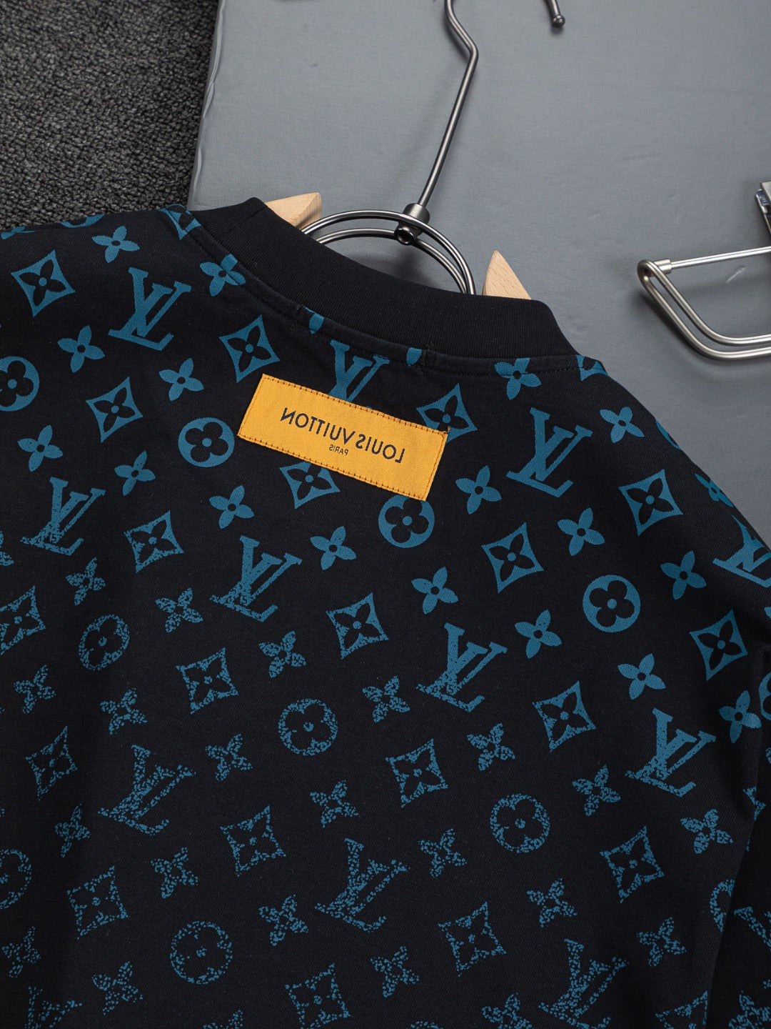 260610 New high-quality gradient jacquard logo crew-neck printed T-shirt