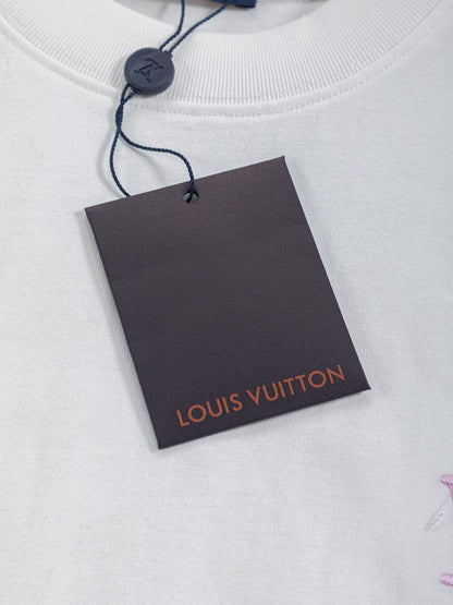 260610 New high-quality simple-color letter fringed T-shirt for the chest area