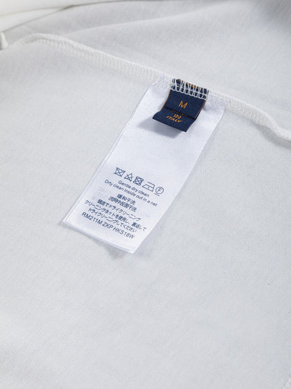 260610 New high-quality simple-color letter fringed T-shirt for the chest area