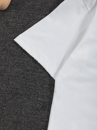 260610 New high-quality simple-color letter fringed T-shirt for the chest area
