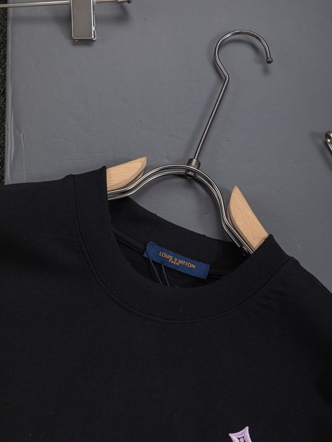 260610 New high-quality simple-color letter fringed T-shirt for the chest area