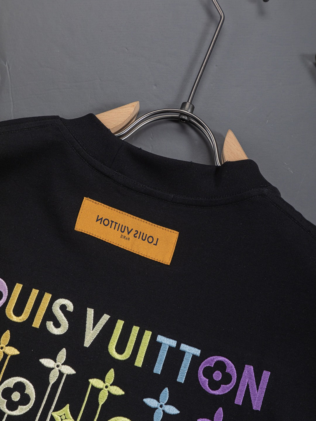 260610 New high-quality simple-color letter fringed T-shirt for the chest area