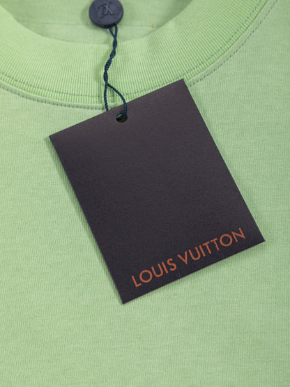 260610 New high-quality simple-color letter fringed T-shirt for the chest area