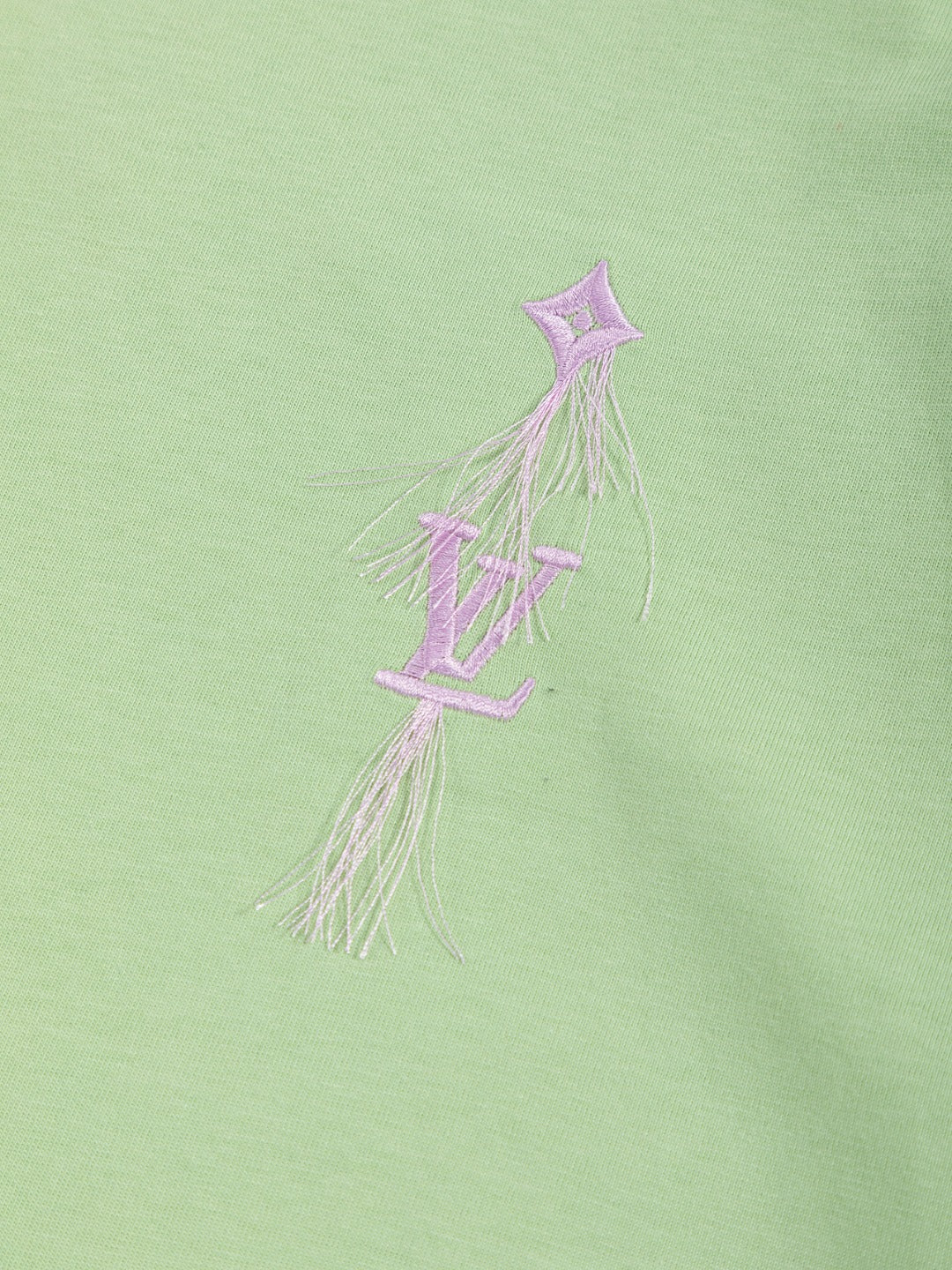 260610 New high-quality simple-color letter fringed T-shirt for the chest area