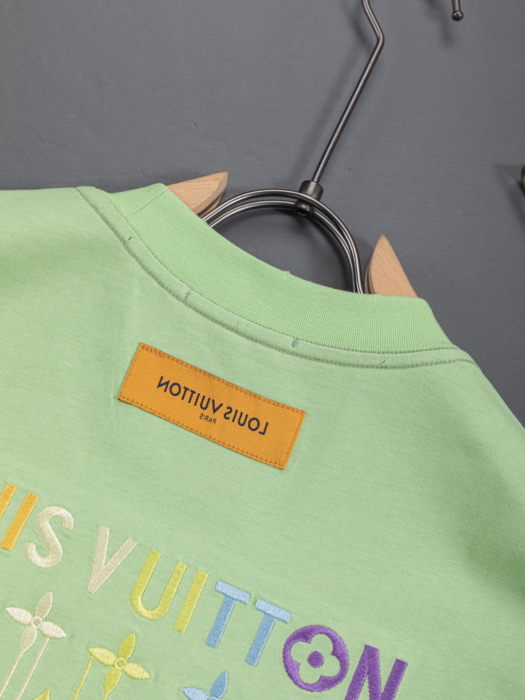 260610 New high-quality simple-color letter fringed T-shirt for the chest area