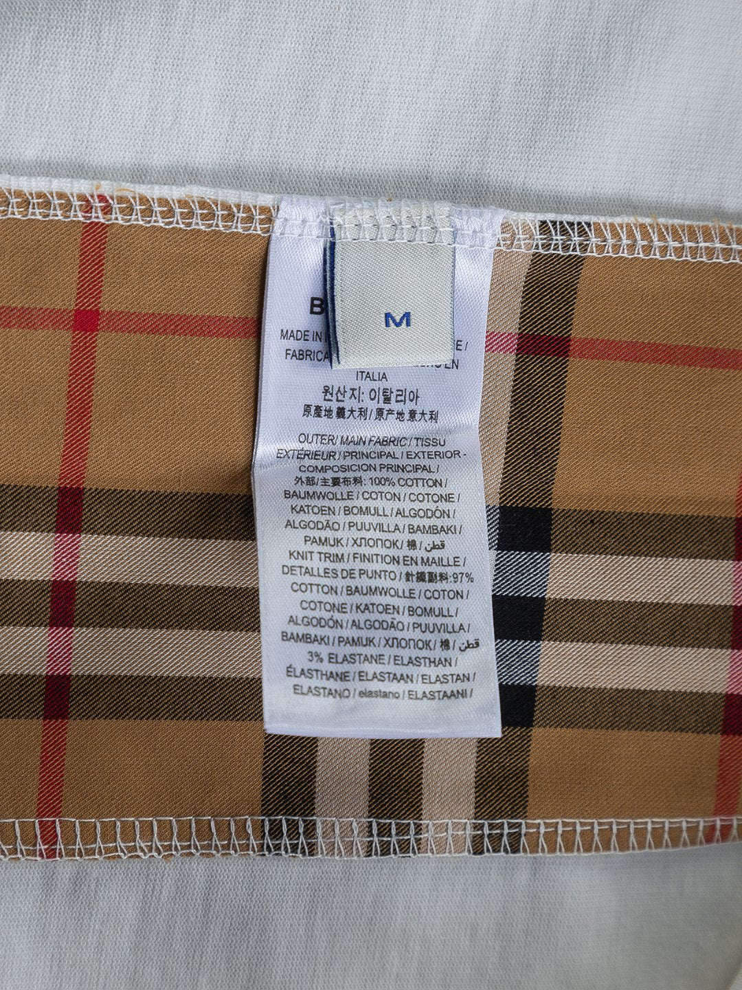 260610 New high-quality T-shirt with chest check pattern and patchwork design