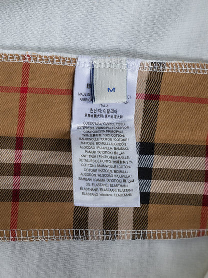 260610 New high-quality T-shirt with chest check pattern and patchwork design