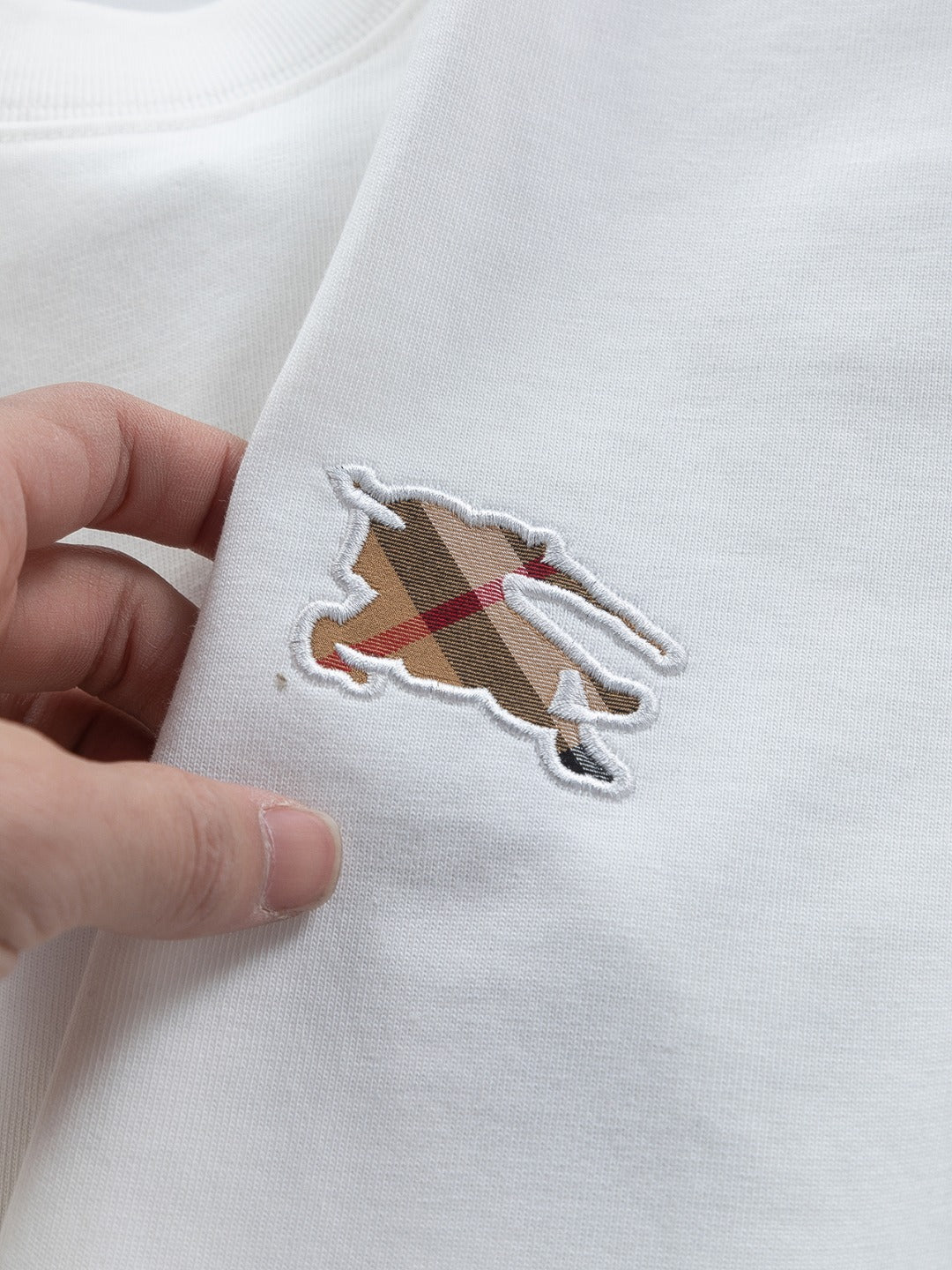 260610 New high-quality T-shirt with chest check pattern and patchwork design