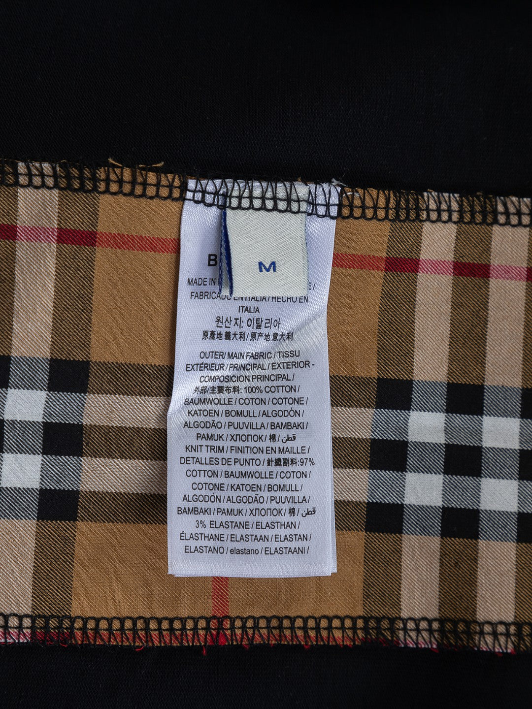 260610 New high-quality T-shirt with chest check pattern and patchwork design