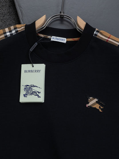 260610 New high-quality T-shirt with chest check pattern and patchwork design