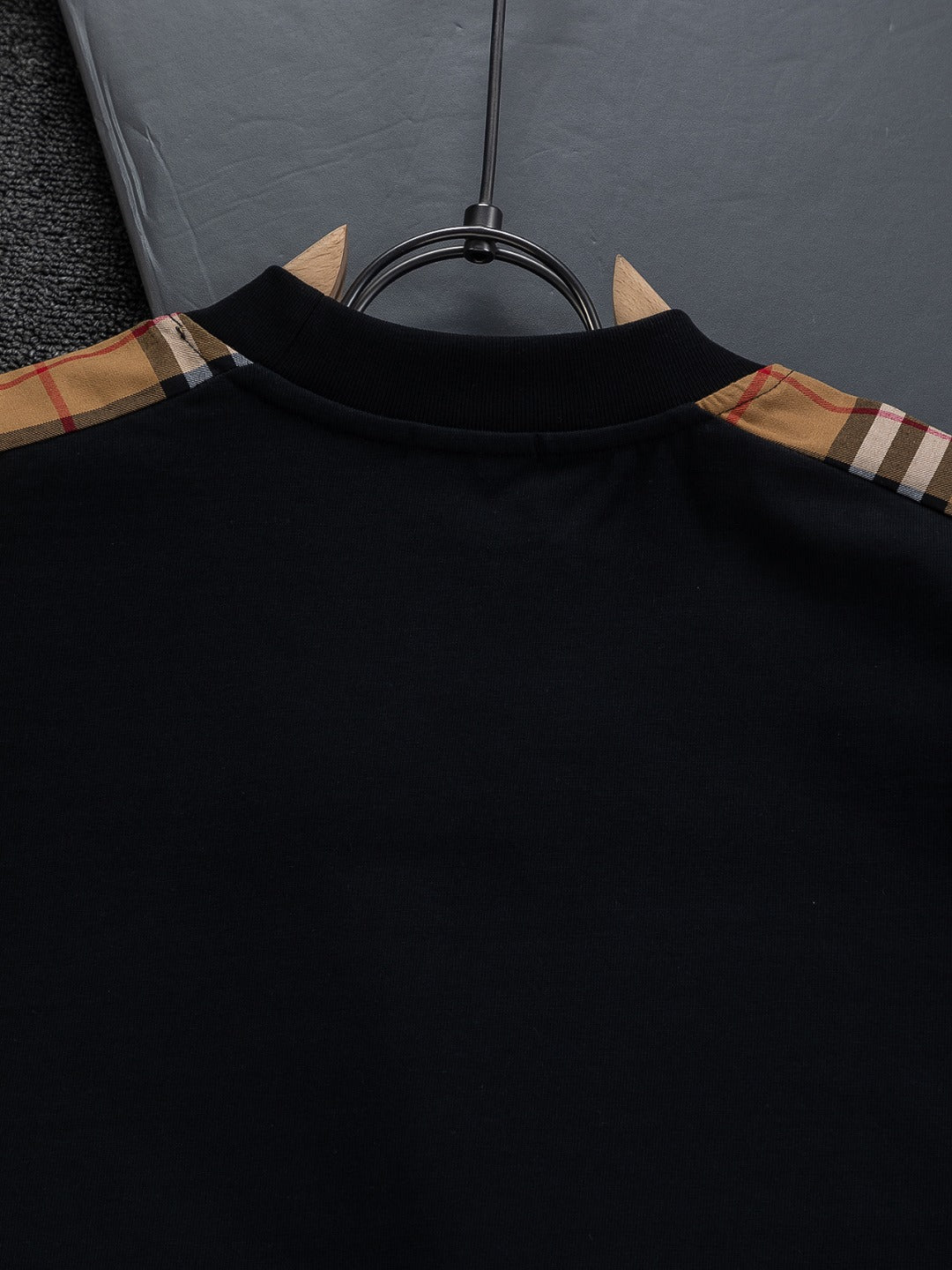 260610 New high-quality T-shirt with chest check pattern and patchwork design