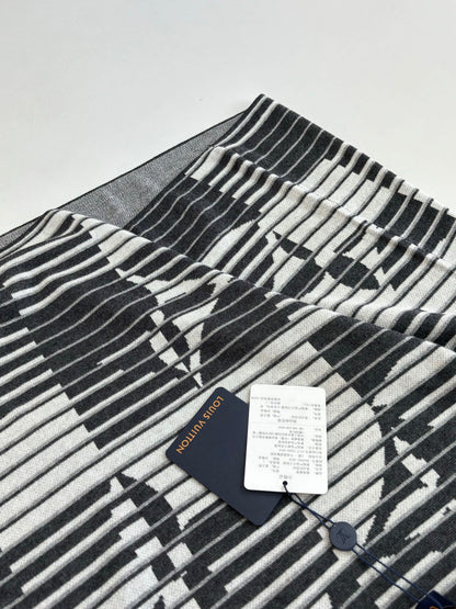 260610 New top-quality illusion fade-striped knitted short-sleeved T-shirt