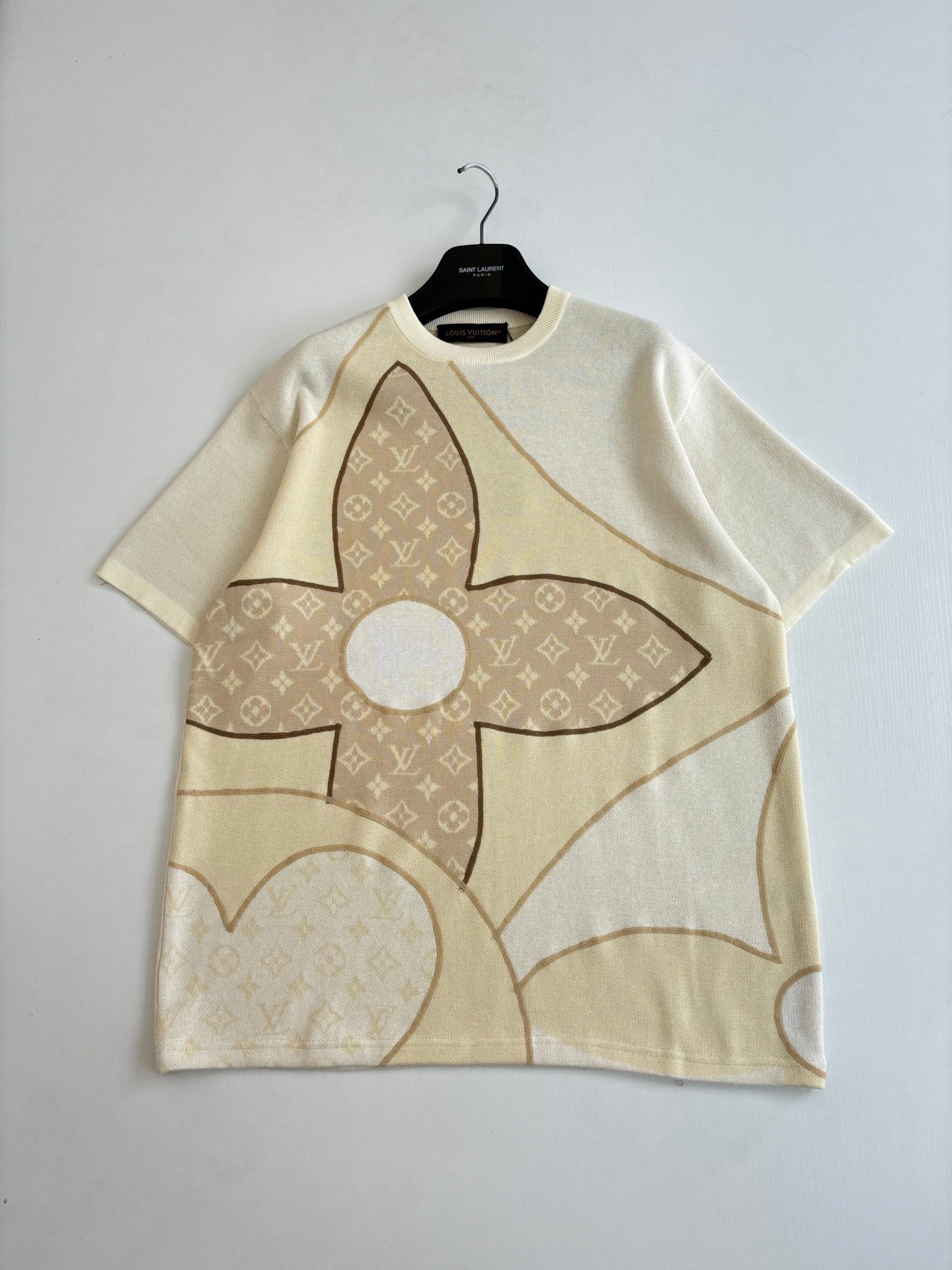 260610 New top-quality four-leaf clover knitted short-sleeved T-shirt