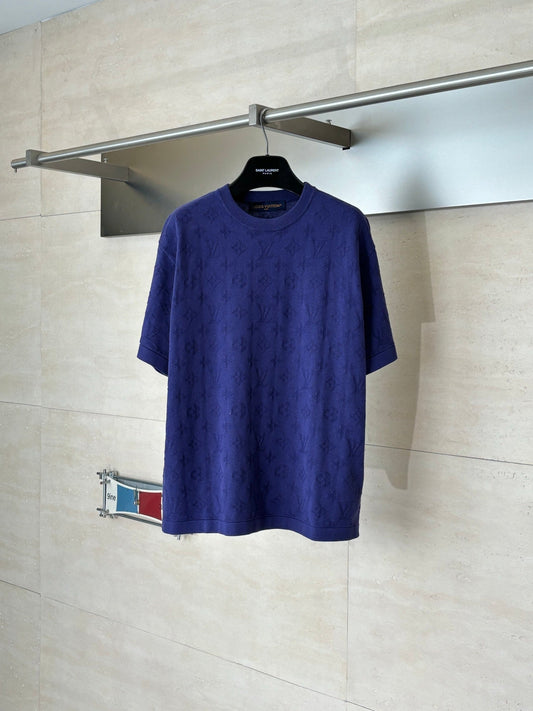 260610 New top-quality fully printed knitted jacquard short-sleeved T-shirt
