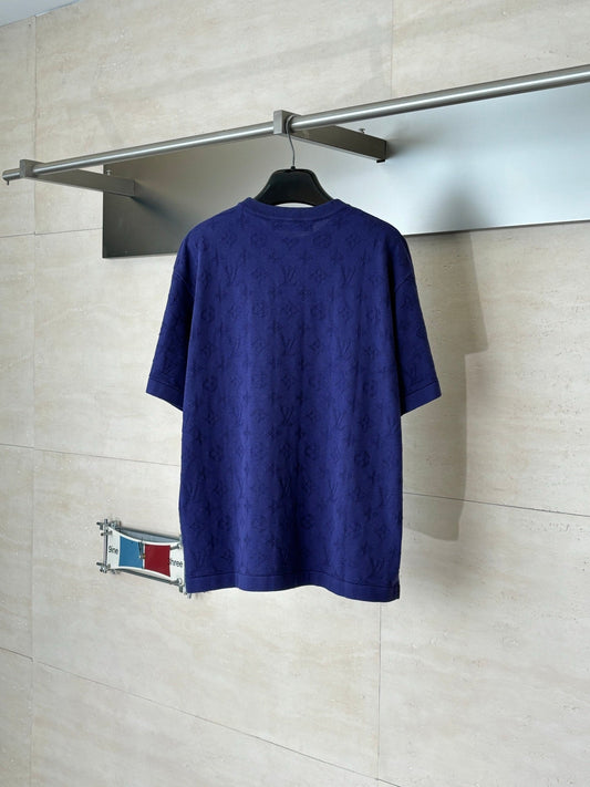 260610 New top-quality fully printed knitted jacquard short-sleeved T-shirt