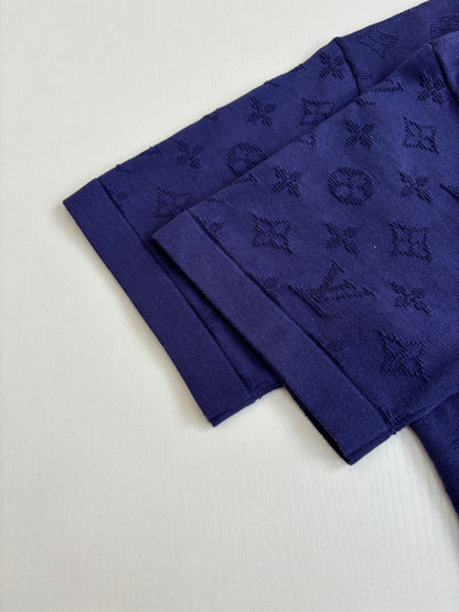 260610 New top-quality fully printed knitted jacquard short-sleeved T-shirt