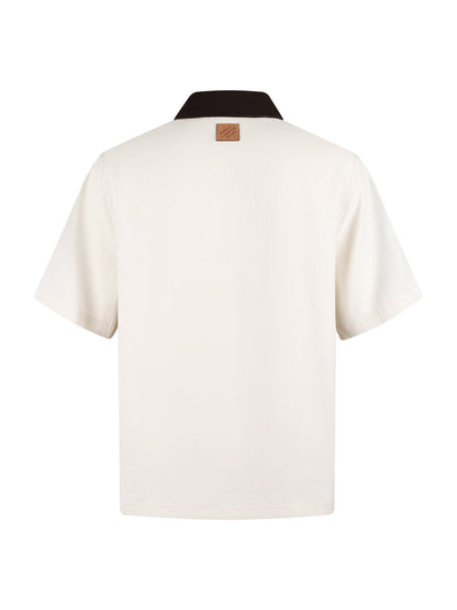 260610 New top-quality shoulder color-striped embroidered logo shirt