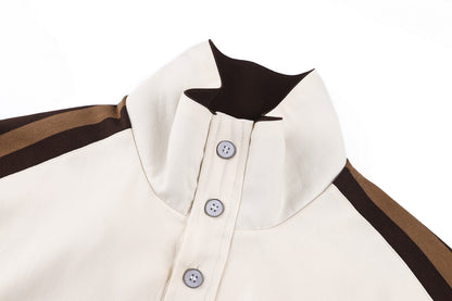 260610 New top-quality shoulder color-striped embroidered logo shirt