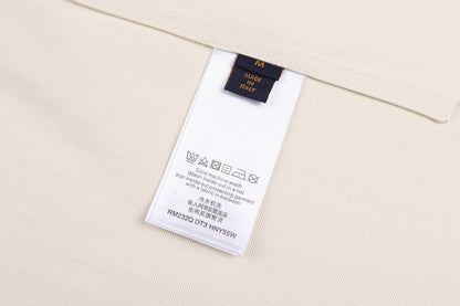260610 New top-quality shoulder color-striped embroidered logo shirt