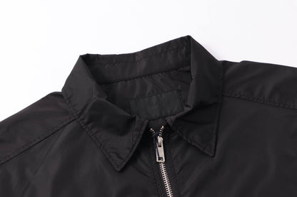 260610 New top-quality nylon workwear pocket triangular patch zipped shirt jacket