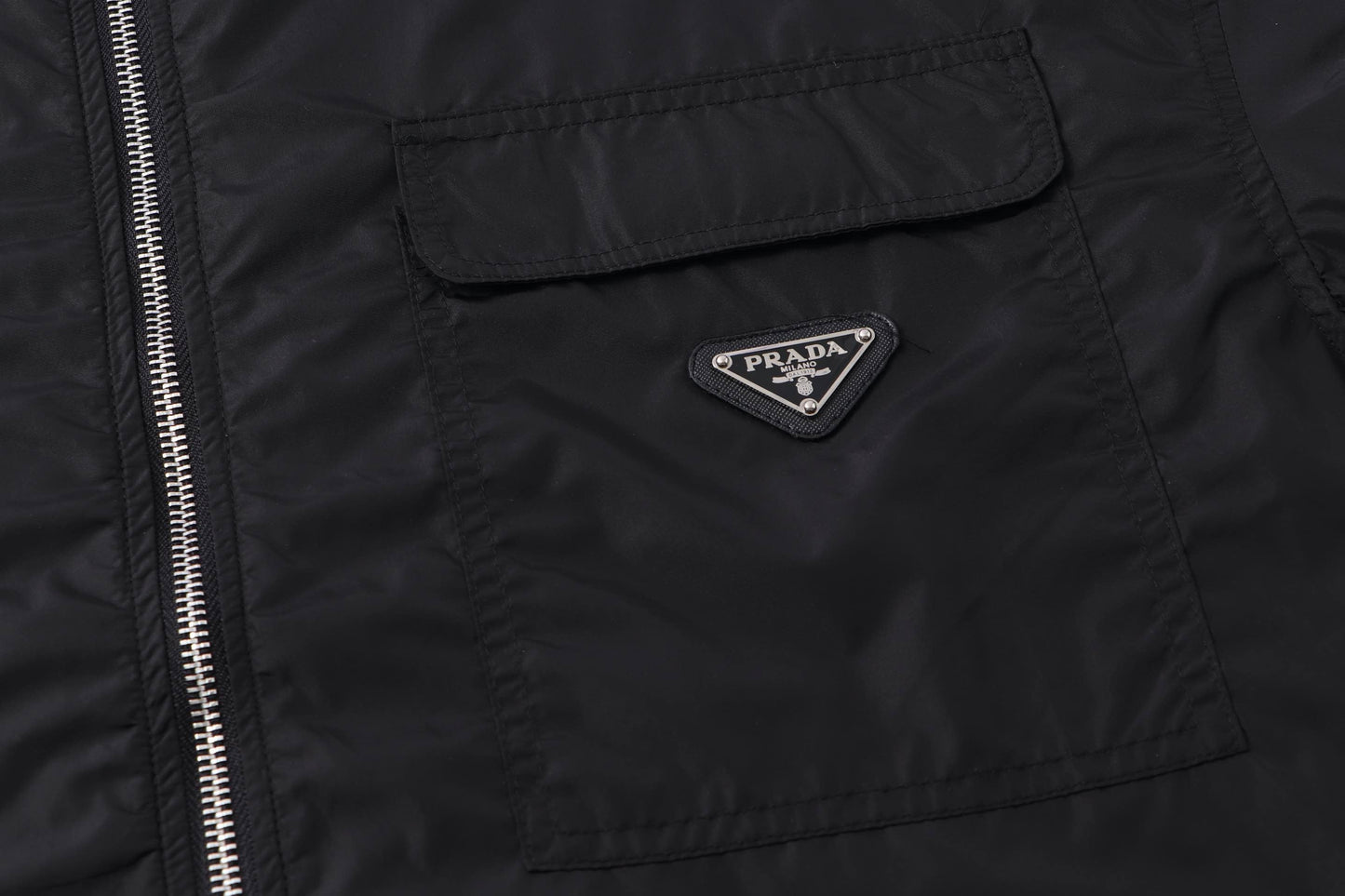 260610 New top-quality nylon workwear pocket triangular patch zipped shirt jacket