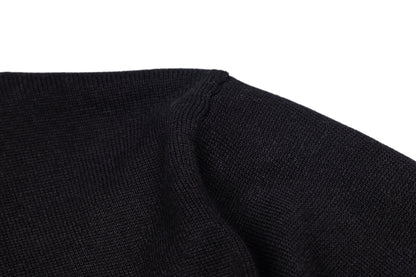 260610 New top-quality letter-stitched multi-color trim V-neck knitted sweater