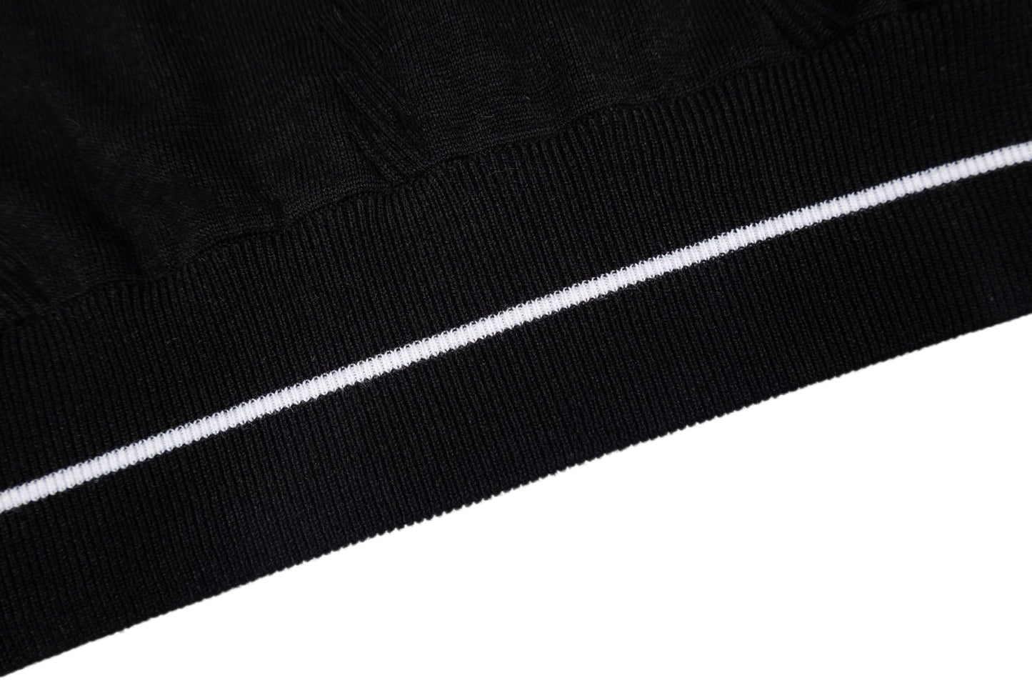 260610 New top-quality letter-stitched multi-color trim V-neck knitted sweater