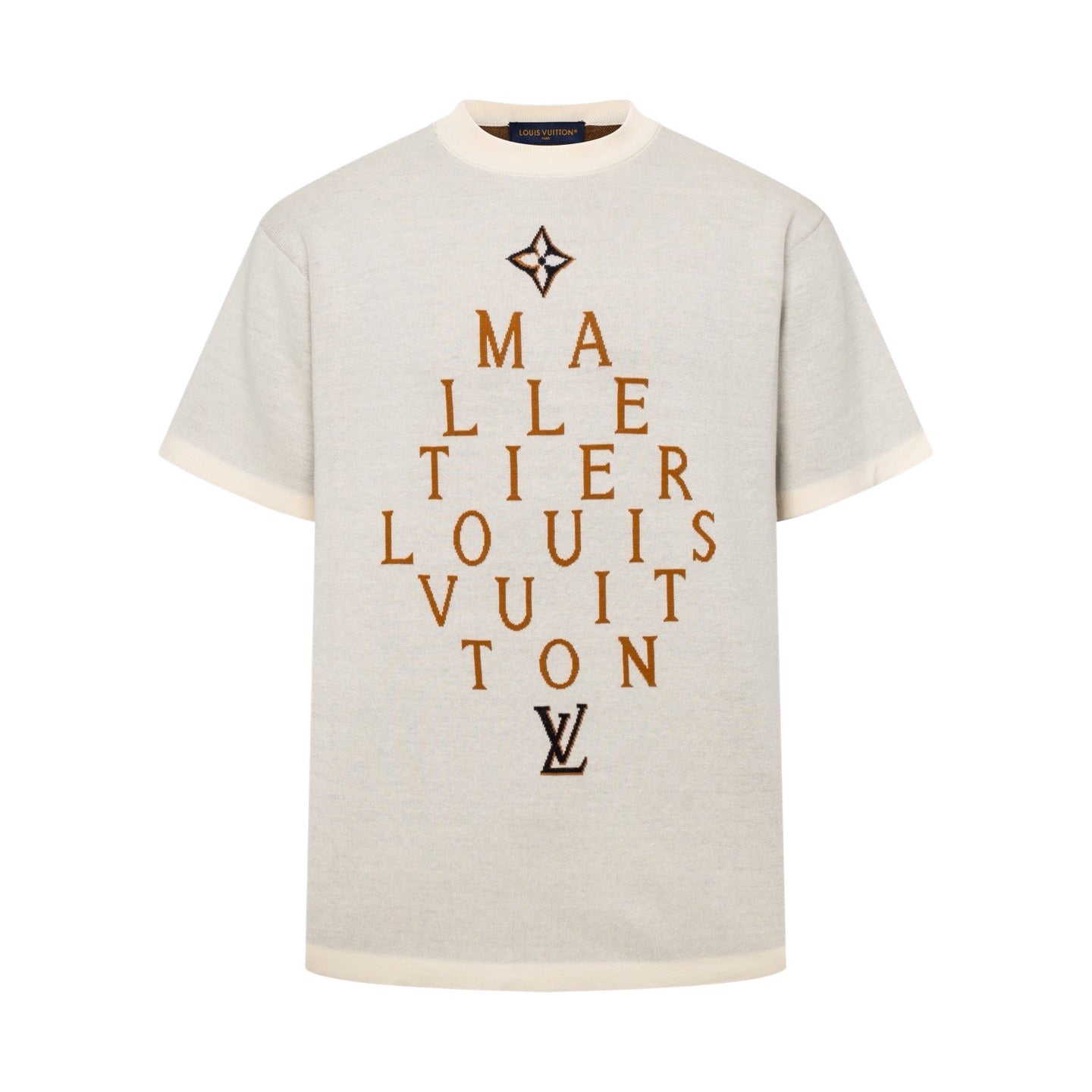 260610 New top-quality series lettered jacquard knitted T-shirt