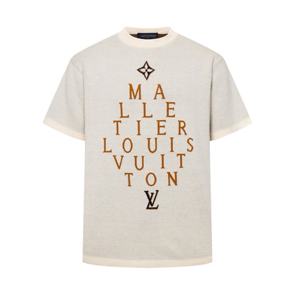 260610 New top-quality series lettered jacquard knitted T-shirt