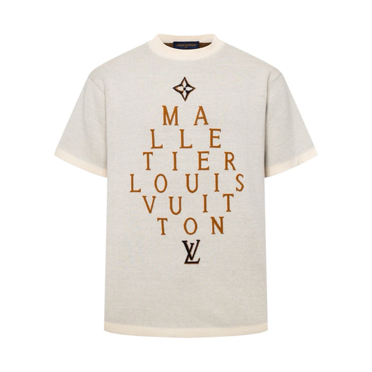 260610 New top-quality series lettered jacquard knitted T-shirt