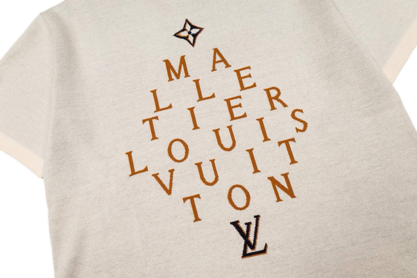 260610 New top-quality series lettered jacquard knitted T-shirt