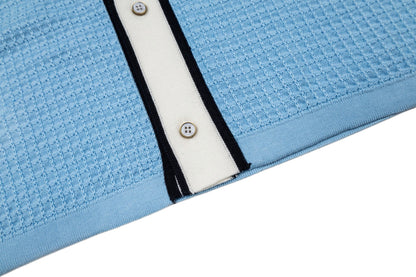 260610 New top-quality waffle color-blocked pocket letter-stitched short-sleeved shirt