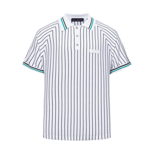 260610 New high-quality lettered badge striped multi-color knitted Polo shirt