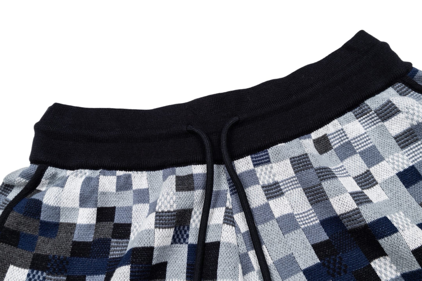 260616 High-quality new letter-stitched embroidered leather mosaic knitted shorts