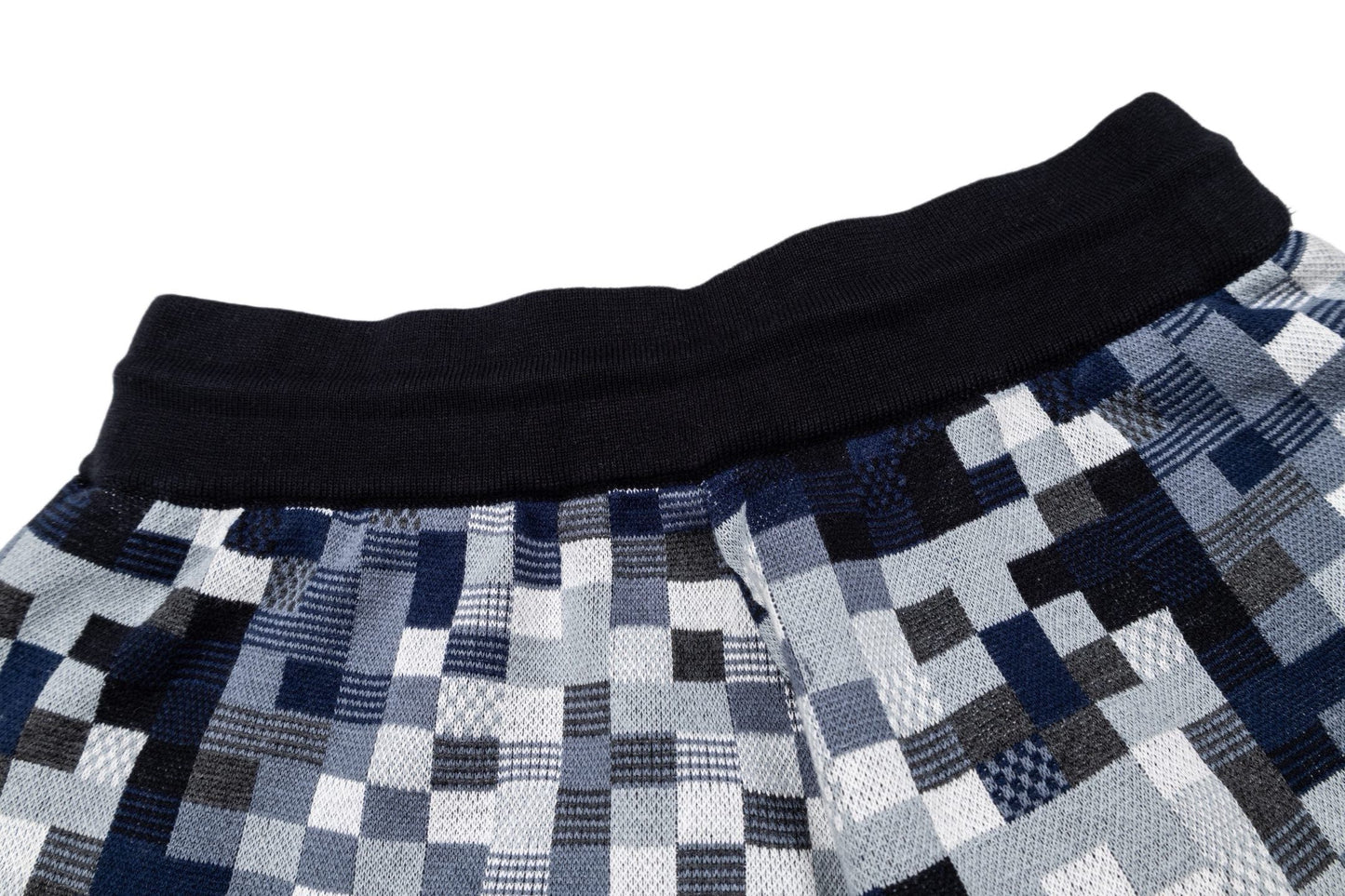 260616 High-quality new letter-stitched embroidered leather mosaic knitted shorts