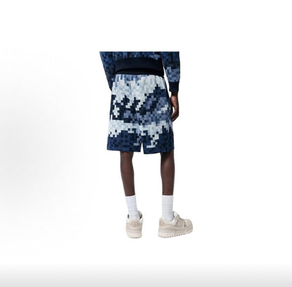 260616 High-quality new letter-stitched embroidered leather mosaic knitted shorts